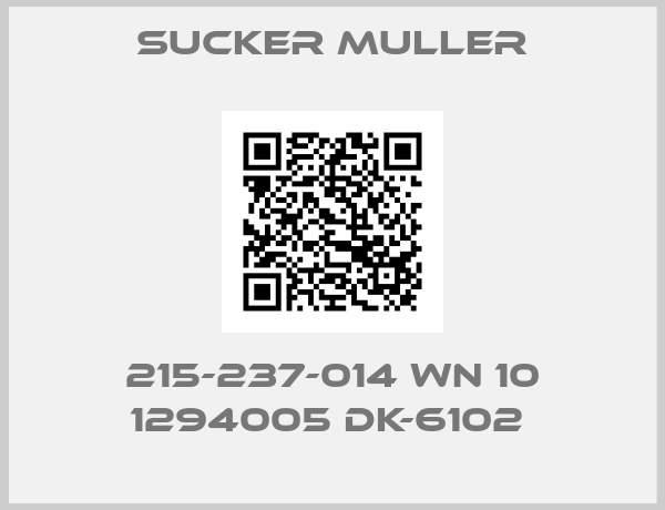 Sucker Muller-215-237-014 WN 10 1294005 DK-6102 