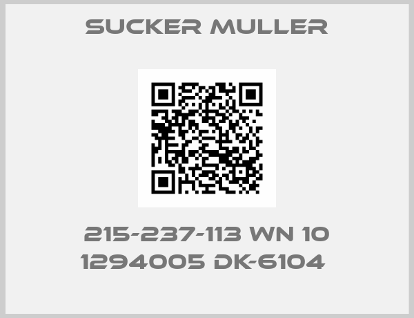 Sucker Muller-215-237-113 WN 10 1294005 DK-6104 