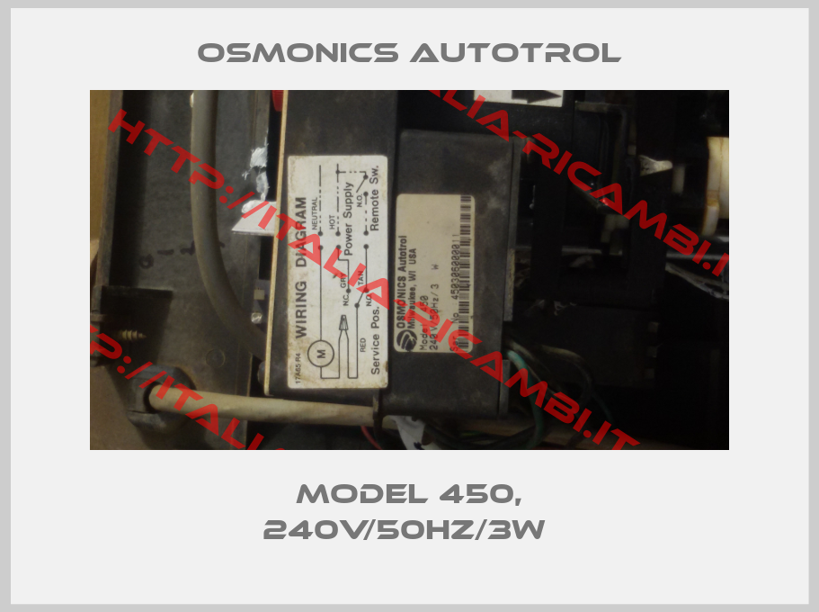 OSMONICS Autotrol-Model 450, 240V/50Hz/3W 