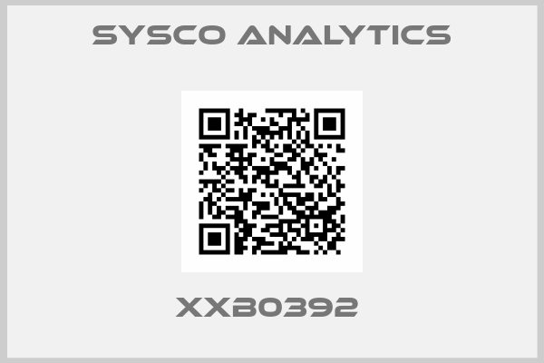 SYSCO ANALYTICS-XXB0392 