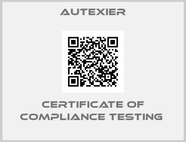 Autexier-certificate of compliance testing 