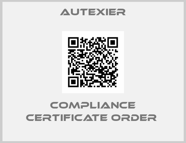Autexier-compliance certificate order 