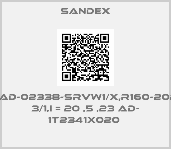 Sandex-23AD-02338-SRVW1/X,R160-20RA  3/1,I = 20 ,5 ,23 AD- 1T2341X020 