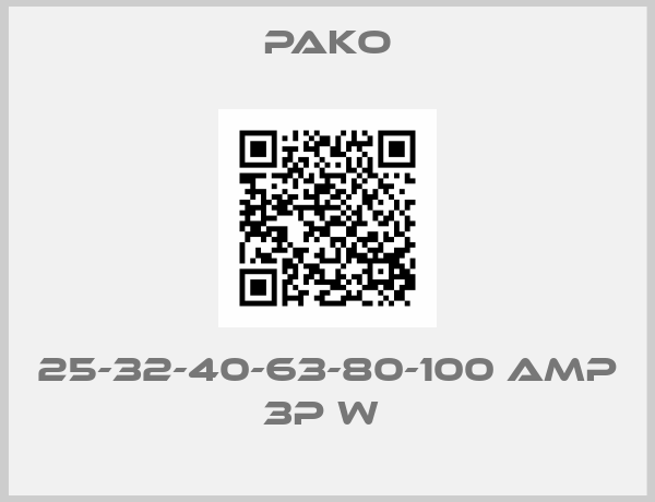 Pako-25-32-40-63-80-100 AMP 3P W 