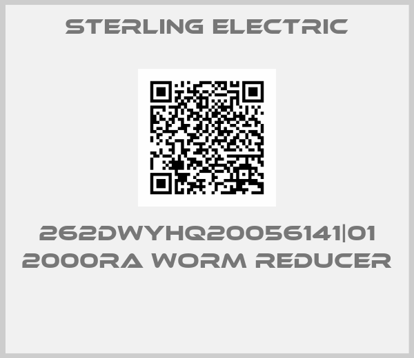 Sterling Electric-262DWYHQ20056141|01 2000RA WORM REDUCER 