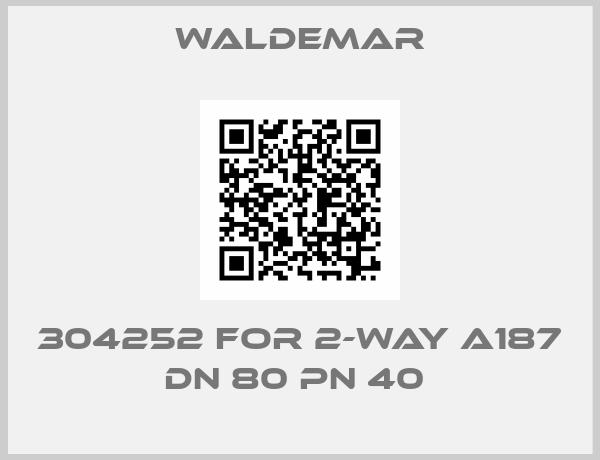 Waldemar-304252 for 2-way A187 DN 80 PN 40 