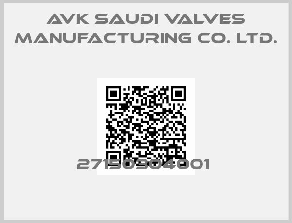 AVK Saudi Valves Manufacturing Co. Ltd.-27150304001 