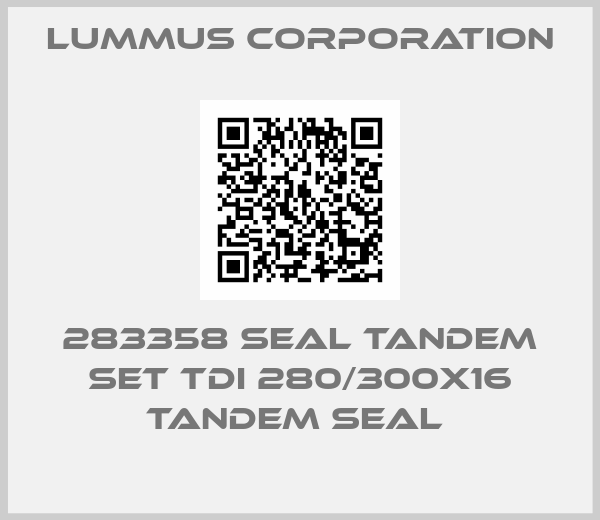 Lummus Corporation-283358 SEAL TANDEM SET TDI 280/300X16 TANDEM SEAL 